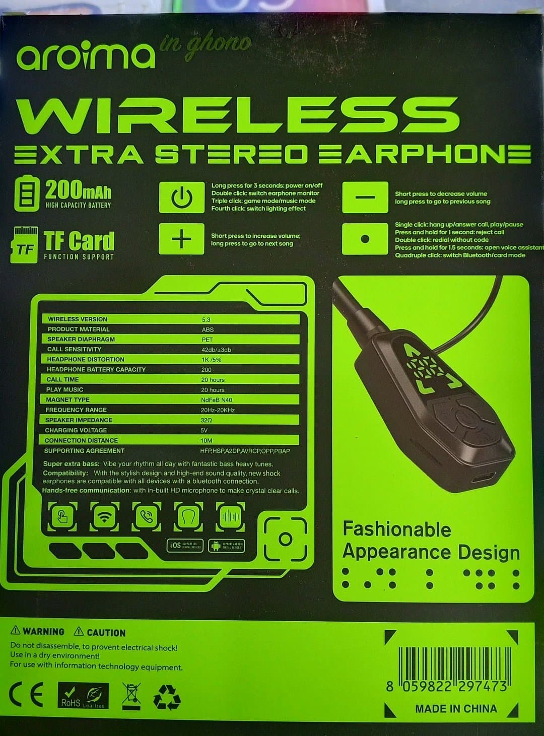 ORAIMO Wireless Extra stéréo earphone – vignette 2